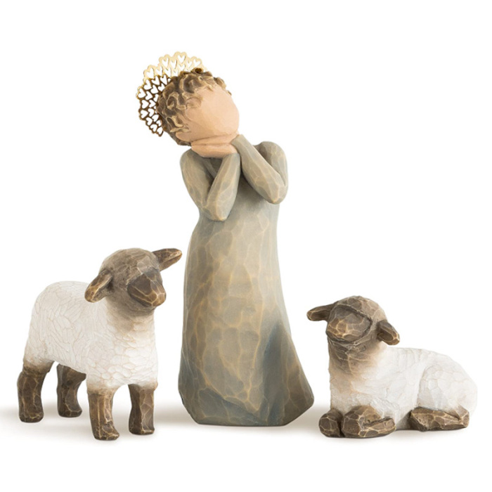 Pastora con 2 ovejas 13 cm Willow Tree 26442 Pastora con 2 ovejas 13 cm Willow Tree 26442