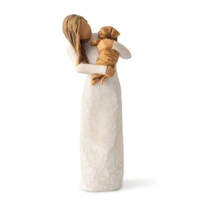 Statuetta Adorabile ragazza con cane 19 cm Willow Tree 28039