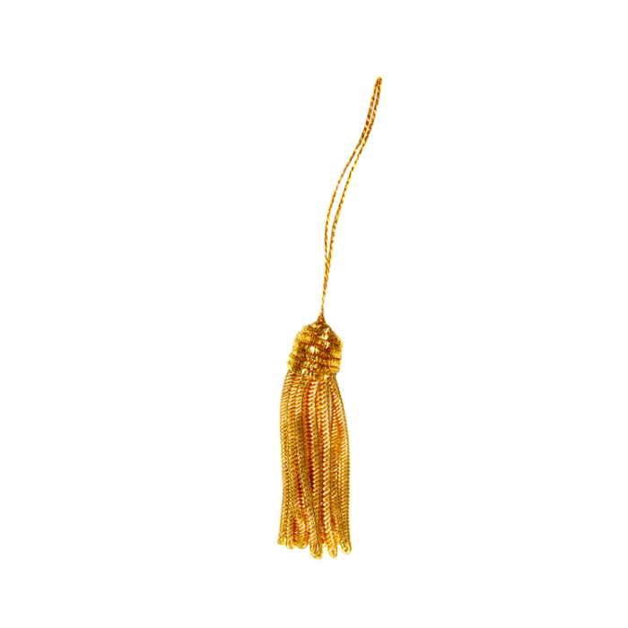 Borla de oropel dorado 5 cm