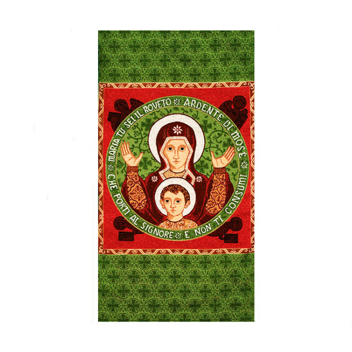 Coprileggio Madonna del Roveto ardente in tessuto misto cotone
