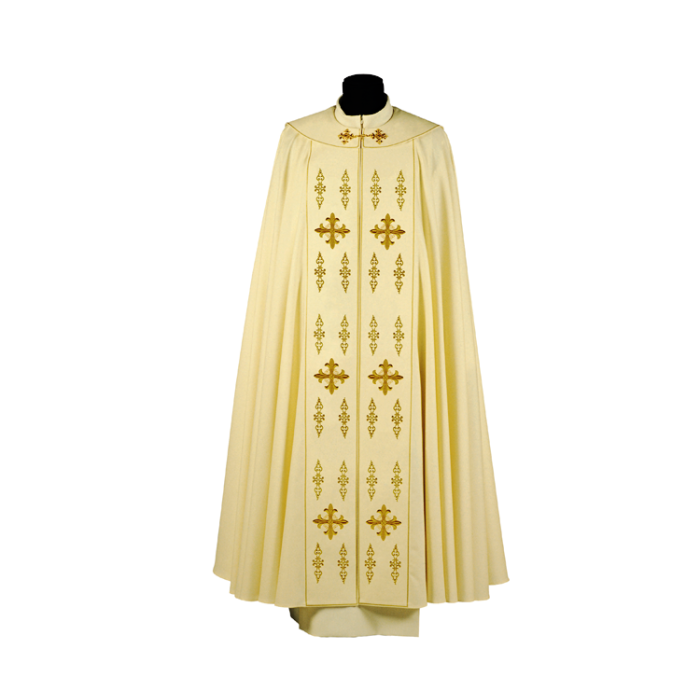Gothic Cope with Lily and Crosses Wool Blend