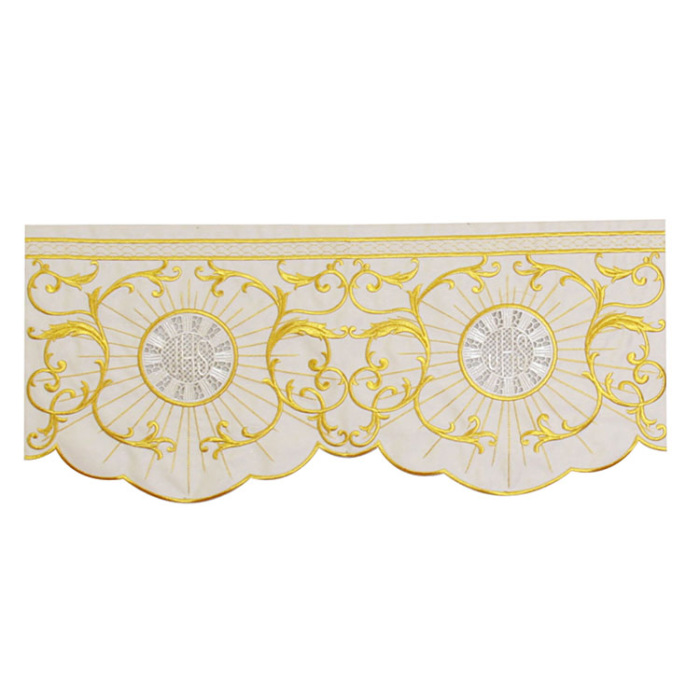 Bordo per altare ornato ed inserto macramè 27cm Chorus Bordo per altare ornato ed inserto macramè 27cm Chorus