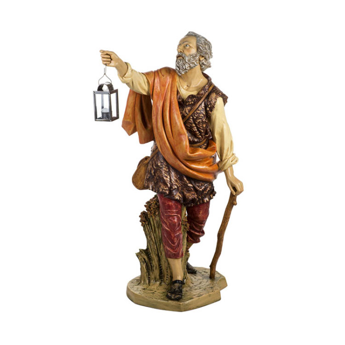 Pastore con lanterna in resina 125 cm Presepe Fontanini