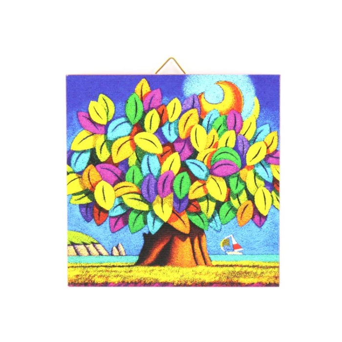 Quadretto Albero della Felicità 10x10 cm Stefano Calisti Quadretto Albero della Felicità 10x10 cm Stefano Calisti