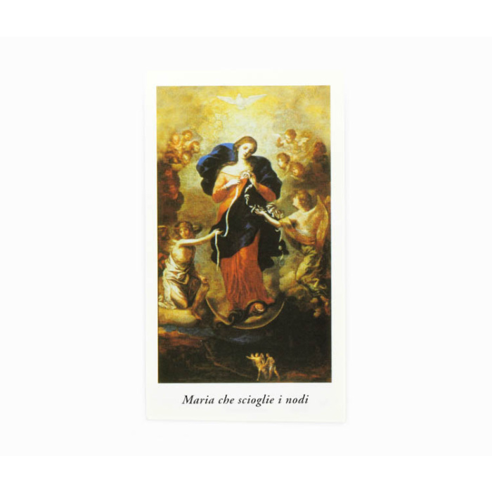 Image Mary Untier of Knots with Prayer 11x6 cm 100 units Image Mary Untier of Knots with Prayer 11x6 cm 100 units