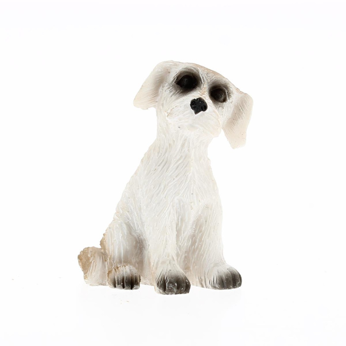 Sitting dog for nativity scene colored resin 3.5 cm 