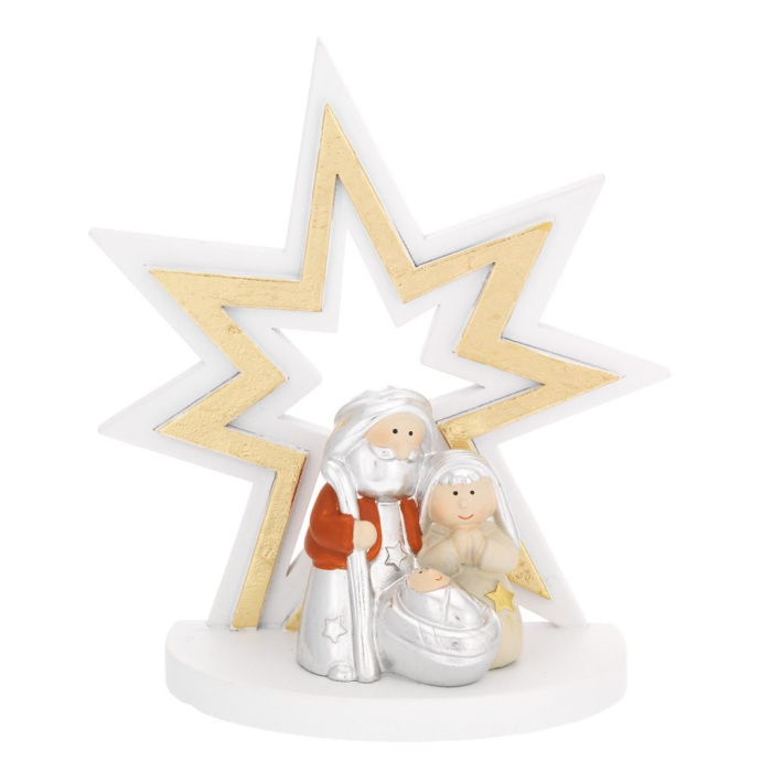 Star Tree with Resin Nativity 12,5 cm