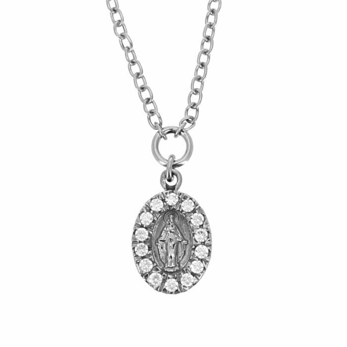 Miraculous Medal silver necklace 8x13 mm Realis Miraculous Medal silver necklace 8x13 mm Realis