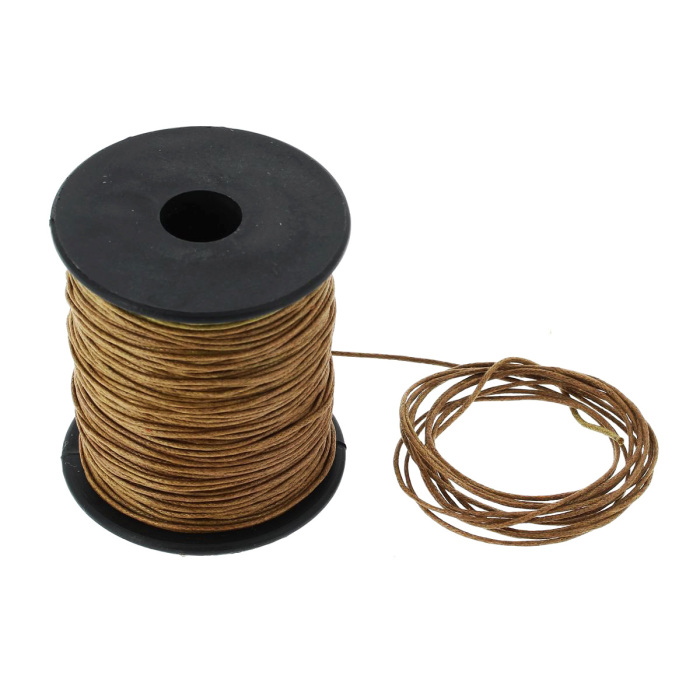 Hazelnut Waxed Cord 100 m - 0.8 mm Hazelnut Waxed Cord 100 m - 0.8 mm