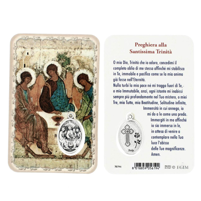 Card Holy Trinity with Medal 55x85 mm Card Holy Trinity with Medal 55x85 mm