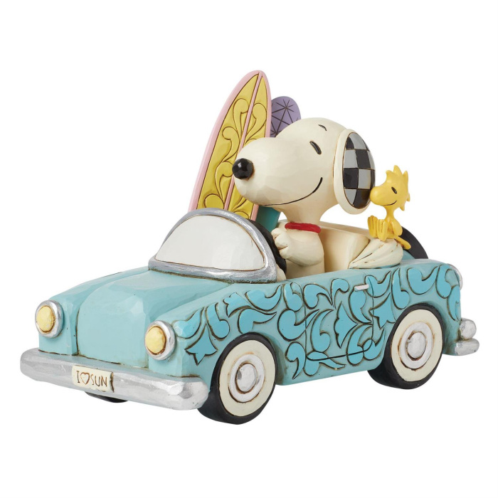 Snoopy in auto con surf 12 cm Peanuts by Jim Shore 6016272