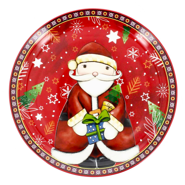 Plato de servicio Papá Noel diámetro 31 cm Egan