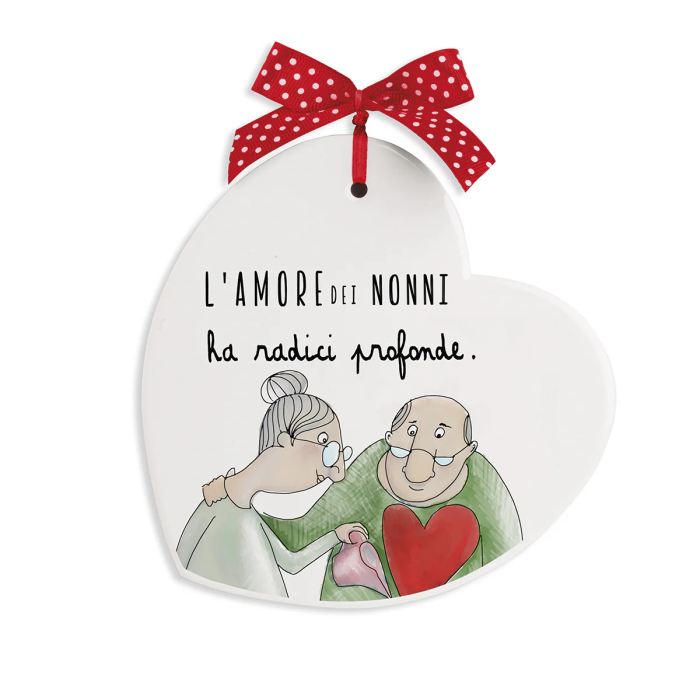 Formella Pensieri e Parole Cuore Nonni 14×14 cm Formella Pensieri e Parole Cuore Nonni 14×14 cm