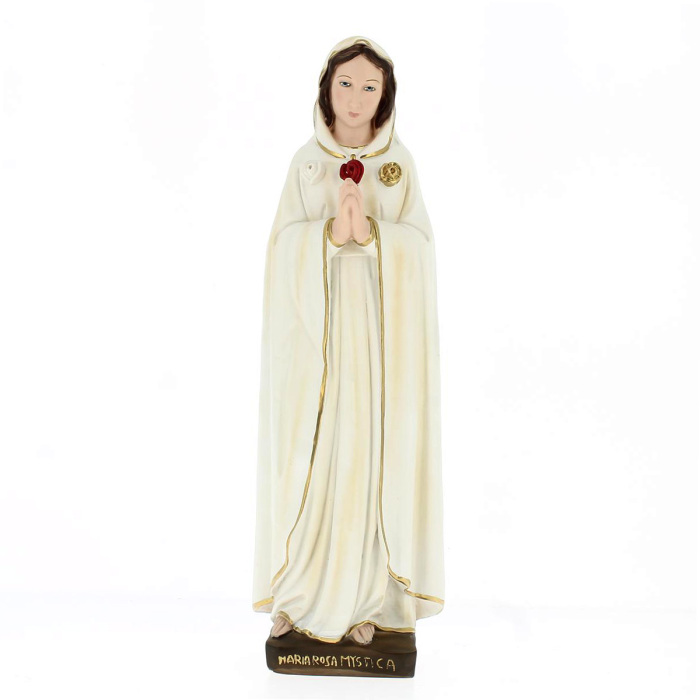 Estatua Virgen Rosa Mística de resina 46 cm