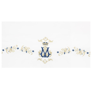 Marian altar cloth with ornamental borders 160×300 cm 