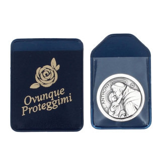 Placa de San Antonio con Estuche “Protégeme Dondequiera que Vaya”
