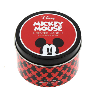Vela Mickey Mouse en caja de metal con fragancia de jazmín blanco