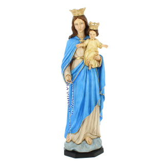 Our Lady of the Rosary Statue hand-painted resin 110 cm