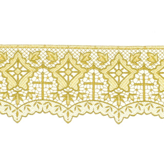 Borde para Altar en Macramé Cruces y Rombos 12 cm