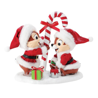 Chip y Dale Pintando Bastones de Caramelo 18,5 cm Dept. 56 6017720