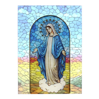 Virgen Milagrosa Cuadro en Vidrio 17x23,5 cm