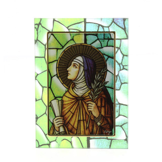 Cuadro Santa Clara en Vidrio 10x14 cm