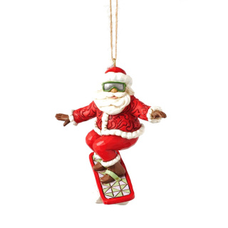 Papá Noel haciendo snowboard 9,5 cm Jim Shore 6017011