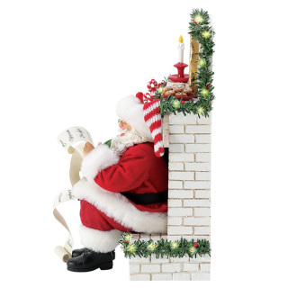 Papá Noel Bajando por la Chimenea 27,5 cm Dept. 56 6017642