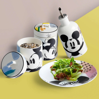 Tarro Mickey Mouse Enjoy color celeste 9x13,3 cm Egan