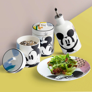 Mickey Mouse Enjoy Taupe Oil and Vinegar Bottle 18 cm 470 ml Egan