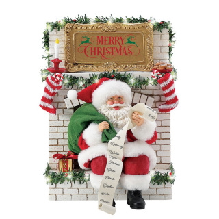 Papá Noel Bajando por la Chimenea 27,5 cm Dept. 56 6017642