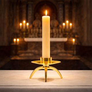 Candeliere da Altare Moderno con Base a Tre Piedi 10 cm