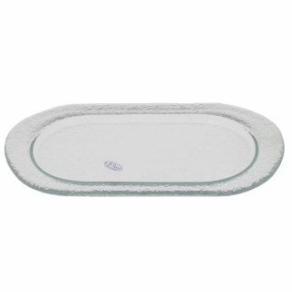 Bandeja de cristal para vinajera 24x13 cm
