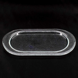 Bandeja de cristal para vinajera 24x13 cm