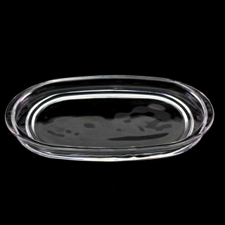 Bandeja de vidrio ovalado para vinajeras