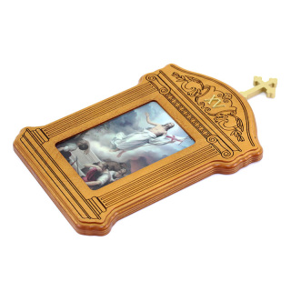 Vía Crucis Templo de madera 20x28,5 cm 15 estaciones
