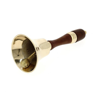 Campanello da altare ottone con manico in legno 21 cm
