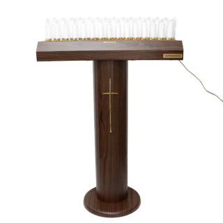 Lampadario electrónico de metal marrón 31 velas led