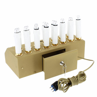 Lampadario electrónico de metal sin columna con 15 velas