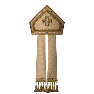Miter in wool with stones Gamma