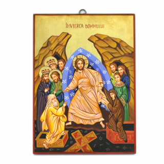 Icono de La Resurrección pintado 30x22 cm