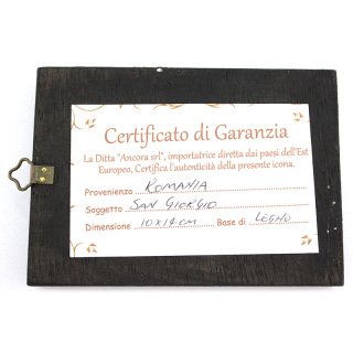 Icono San Jorge pintado a mano 10x14 cm