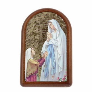Dome picture Our Lady of Lourdes 10x16 cm
