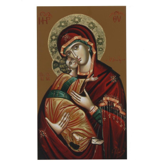Imagen de la Virgen con Niño 7x12 cm 100 uds