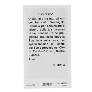 Imagen San Gabriel Arcángel con oración 6x11 cm 100 uds