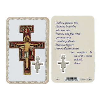 Tarjeta San Damián con Medalla 5.5x8.5 cm