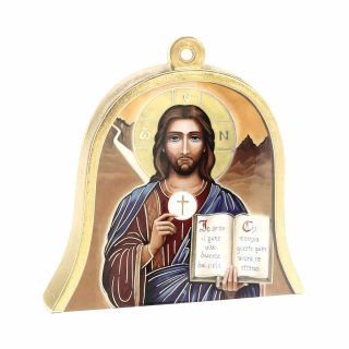 Campana Jesús Eucaristía y oración pvc 10,5x10,5 cm
