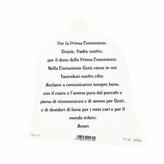 Campana Jesús Eucaristía y oración pvc 10,5x10,5 cm