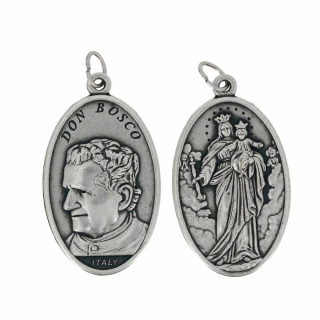 Saint John Bosco and Mary Help of Christians medal 2,5x4 cm