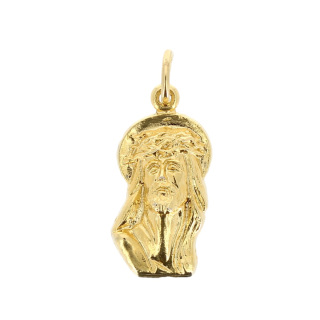 Shaped medal Face of Christ  1x2 cm